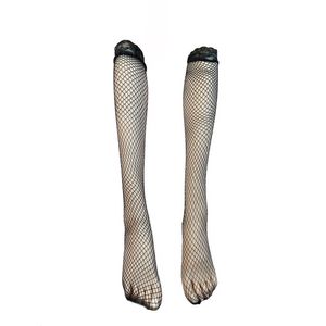 BamBella® Knie kouses net gaas stof Dames - Onesize - Zwart - hoge sokken Kniekousen -