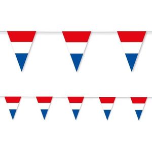 3x Holland rood wit blauw vlaggenlijn papier 3,5 meter - Holland/ Koningsdag thema versiering