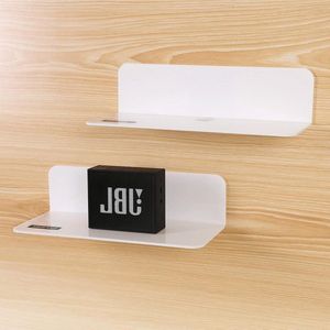 Witte zwevende wandplanken set van 2 - eenvoudig uitbreiden wandruimte - Acryl kleine plank voor slaapkamer badkamer keuken woonkamer kantoor speelkamer - OAPRIRE met kabelclips