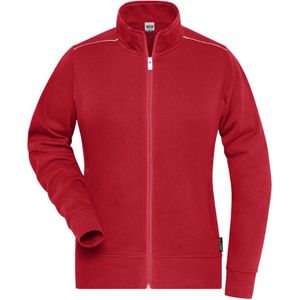 James & Nicholson Solid sweater jas met rits JN893 dames - Rood - XL
