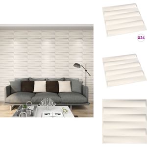 vidaXL Wandpaneel - Wandpanelen - Behang - Behangen - Wandpanelen 24 st 3D 6 m² 0,5x0,5 m