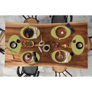 Placemats ovaal - Onderleggers - Ovale placemats - Frida Kahlo - Kunst - Patronen - 6 stuks