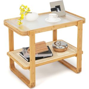 2-in-1 make-uptafel en bureau met kruk, kaptafel met klapspiegel en lade, make-uptafel voor slaapkamer en woonkamer, wit