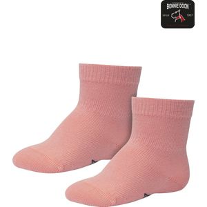 Bonnie Doon Basic Sokken Baby Roze 0/4 maand - 2 paar - Unisex - Organisch Katoen - Jongens en Meisjes - Stay On Socks - Basis Katoenen Sok - Zakt niet af - Gladde Naden - GOTS gecertificeerd - 2-pack - Multipack - Lobster Bisque - OL9344012.24