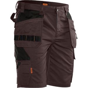 Jobman Practical 2722 Korte Werkbroek Holsterpockets - Mannen - Bruin/Zwart - 44