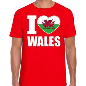 I love Wales t-shirt rood voor heren - Verenigd Koninkrijk landen shirt - supporter kleding XL