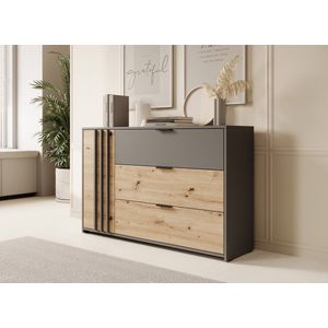 Commode Roma - Grijs - Eiken - 125 cm