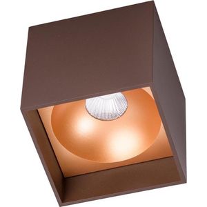 Berla Moderne Opbouwspot Bruin/Goud - Vierkant - 2700K 650LM - 7W - LED - Verlichting 220-240V