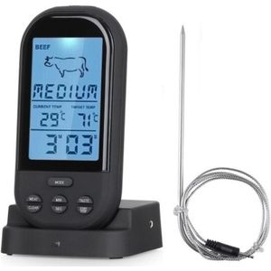 SVH Company Digitale en Draadloze Vleesthermometer voor BBQ – Enkele Sonde – Kernthermometer voor BBQ – Keukenthermometer – Oventhermometer