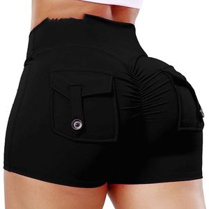 Dames Booty Scrunch Sportshorts – Hoge Taille Push-Up Hotpants Voor Fitness, Yoga En Gym – Korte Ondoorzichtige Legging