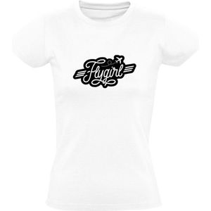 Flygirl Dames T-shirt | vakantie | vliegtuig | reis | vakantie | trip | stewardess | piloot