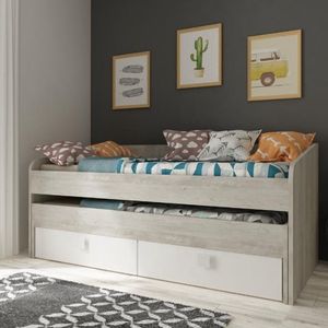 Trasman - Bed Bo12 met onderschuifbed en 2 lades - 90x200 -