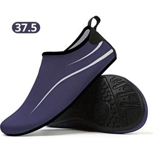 Livano Waterschoenen Voor Kinderen & Volwassenen - Aqua Shoes - Aquaschoenen - Afzwemschoenen - Zwemles Schoenen - Marineblauw - Maat 37.5