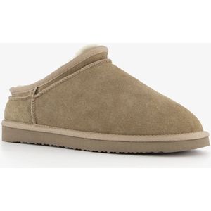 Hush Puppies gevoerde suede heren pantoffels taupe - Bruin - Sloffen - Echt leer - Maat 44