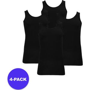 Apollo (Sports) - Bamboe Hemd Heren - Zwart - Maat XL - 4-Pack - Voordeelpakket