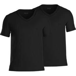 HUGO BOSS Comfort T-shirts relaxed fit (2-pack) - heren T-shirts V-hals - zwart - Maat: S