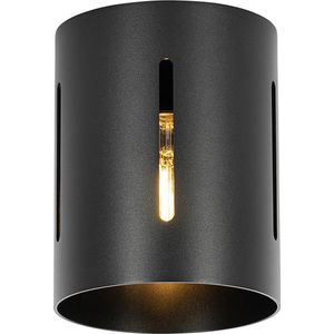 QAZQA yana - Design Plafondspot | Spotje | Opbouwspot - 1 lichts - Ø 13 cm - Zwart - Woonkamer | Slaapkamer | Keuken