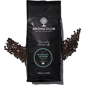 Aroma Club - Koffiebonen 1KG - No. 1 Elegant Vesper - Koffie Intensiteit 2/5 - Lungo - Rainforest Alliance Keurmerk