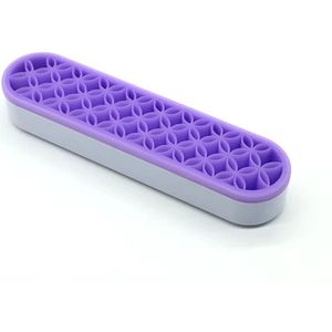 Make up borstel houder draagbare make-up organizer Cosmetische opbergbox make-up kwasten Paars
