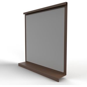 Spiegel Murano | Medium | Bruin | Wandspiegel | Metaal | Strak Design | Modern | 63 x 11 x 60 cm