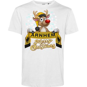 T-shirt kind Arnhem | Foute Kersttrui Dames Heren | Kerstcadeau | Vitesse supporter | Wit | maat 68