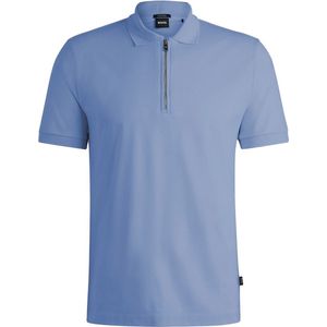 BOSS - Polston Polo Blauw - Slim-fit - Heren Poloshirt Maat M