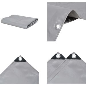 vidaXL Dekzeil 650 g/m² 3x4 m grijs - Afdekzeil - Afdekzeilen - Zeildoek - Zeildoeken