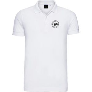 FitProWear Slim-Fit Polo Heren - Wit - Maat S - Poloshirt - Sportpolo - Slim Fit Polo - Slim-Fit Poloshirt - T-Shirt - Katoen polo - Polo -  Getailleerde polo heren - Getailleerd poloshirt - Witte polo