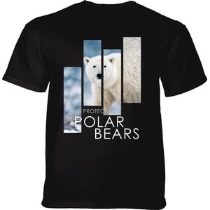 T-shirt Protect Polar Bear Split Portrait Black M