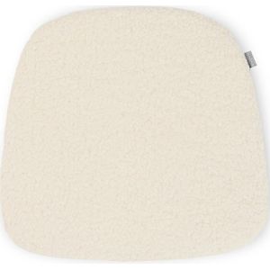 Nolon Fem Stoelkussen Teddy Gebroken Wit - Voor Binnen - Zitkussen Eetkamer - Trapezium Vorm - met Antislip