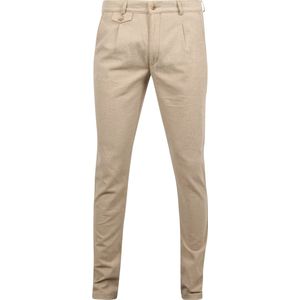 Suitable Chino Pico Pleat Flanel Sand - Maat 46 - Heren