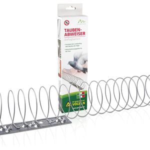 Vogelafweerspiraal van RVS - Duivenbescherming voor Balkon en Vensterbank - 4 Spiralen, 5m Totalen
