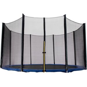 Veiligheidsnet trampoline - 366 cm - buitenrand - 8 palen