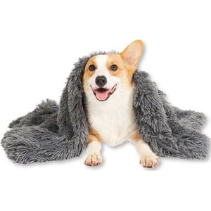 Fluffy Blanket - Pluche Hondendeken - 120 x 100 CM - Roze - Voor de Auto of Bank - Fleece