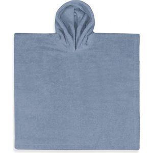 poncho blue/grey | kinderen | na het zwemmen | na het douchen | 100% zuivere katoen | poncho | bad