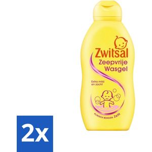 Zwitsal - Babyverzorging - Zeepvrije Wasgel - Zacht & Mild - Voor de Gevoelige Babyhuid - 200 ml - Voordeelverpakking - 2 stuks