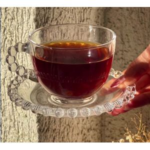 KRD Home – Koffie Kopjes Met Onderzetter – 12-Delig – Glas