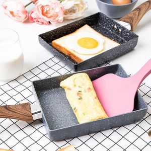 Rechthoekige Omelet Pan - Antiaanbaklaag - Tamagoyaki Steelpan - Mini Zwarte Steelpan - Keukenkookgerei