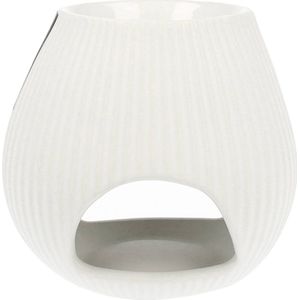 Scentchips® Oval Low - Waxbrander - Geurbrander - Oliebrander - Wax Melts Brander - Aromabrander - Ook Geschikt Voor Essentiële Oliën - Geurolie - Waxmelts - Wit