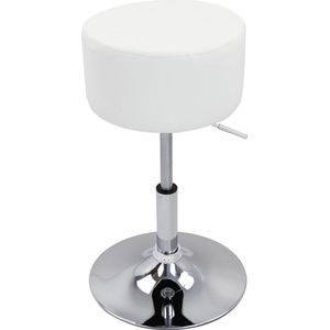Rootz Designer Hocker - Kruk - Zitstoel - Draaistoel - Verstelbare stoel - Moderne kruk - Draaibare zitting - Wit - 15,7x15,7x10,2inches