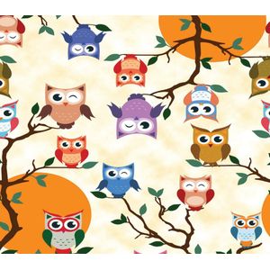 2LIF Owls Tafelzeil - PVC - 140 x 170 cm