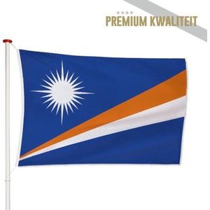 Marshalleilandse Vlag Marshalleilanden 200x300cm - Kwaliteitsvlag - Geschikt voor buiten