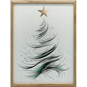 Christmas Glow, 40x50 cm, goud aluminium frame, mat papier 230 gsm