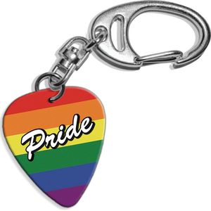 Plectrum sleutelhanger Pride Regenboog