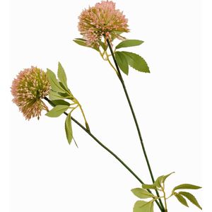 Steelbloem kunstbloem Lente Ui Bol - 60 cm - roze