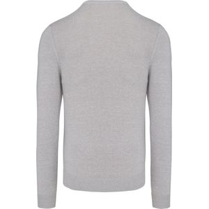 Pullover/Cardigan Heren 3XL Kariban Ronde hals Lange mouw Grey Melange 50% Katoen, 50% Acryl