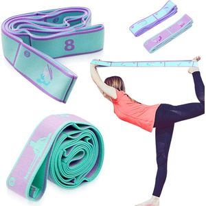 Yoga-stretchband, duurzaam, flexibel, verstelbaar, voor effectieve stretching en yogatraining, zeer elastische oefenband, stretchband, ideaal voor yogaliefhebbers en atleten