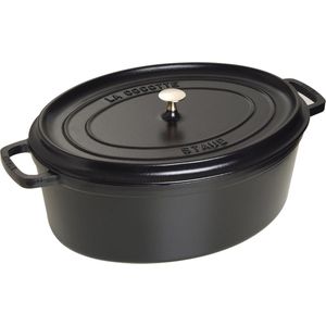 Staub Ovale Stoofpan van Gietijzer, 41 cm, 12 l - Energiebesparend en Smaakvol Koken