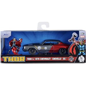 JADA TOYS Chevrolet CHEVELLE SS 1970 - MARVEL THOR + FIGUUR