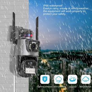 Buiten 4MP HD Camera met Motion Tracking en WiFi - 360 Graden PTZ, Bewegingsdetectie, Intercom, Nachtzicht IP66 Waterdicht .